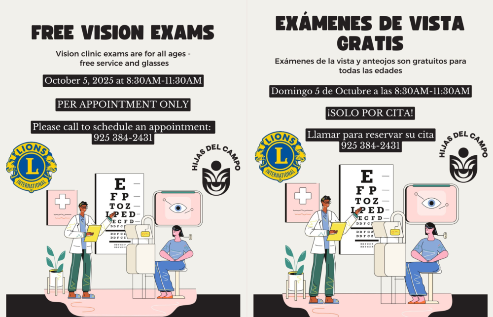 Free Vision Exams Oct 5