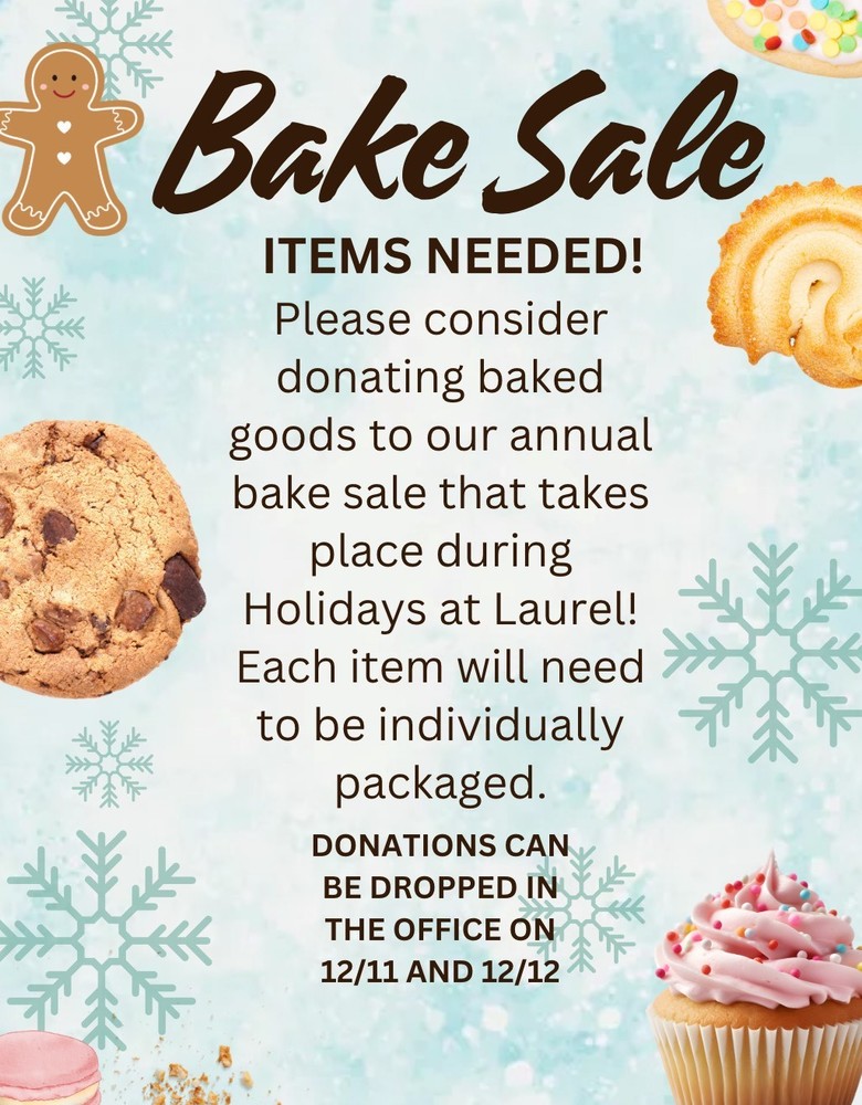 Bake Sale Items Needed 