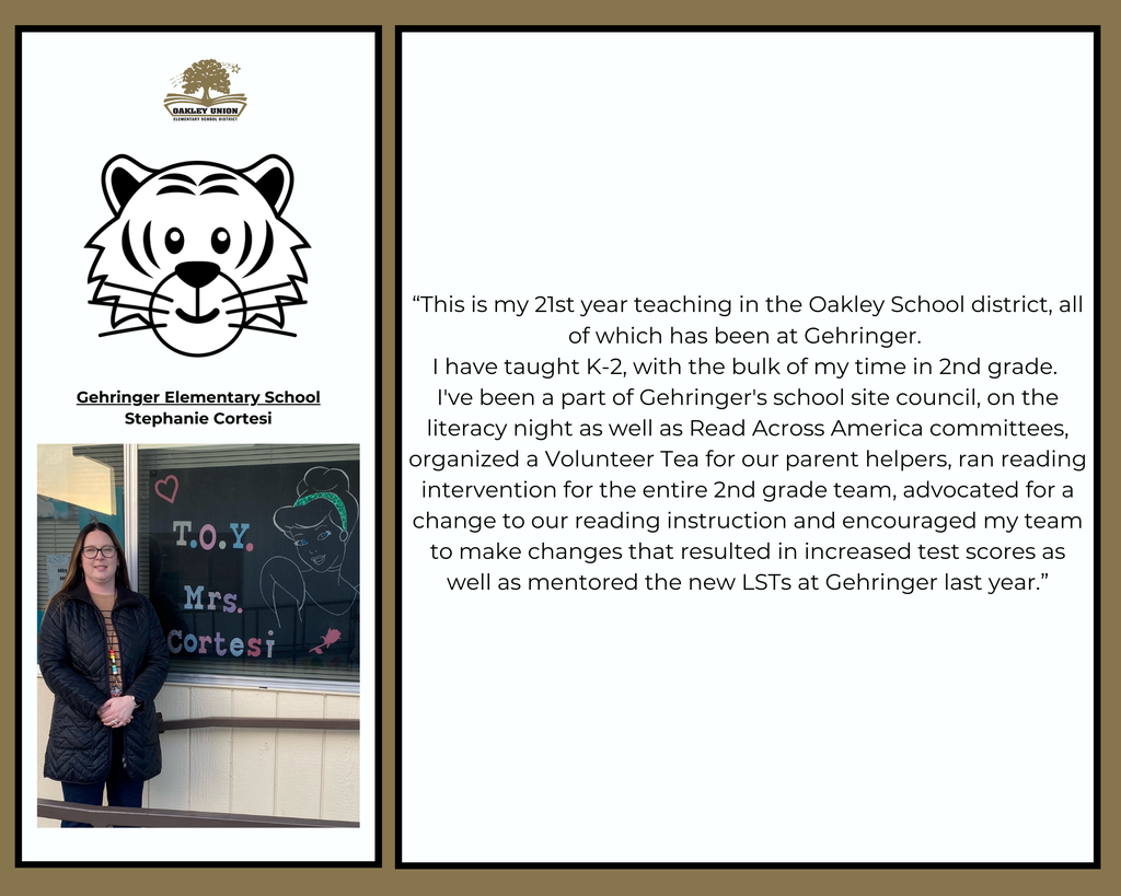 gehringer teacher of the year