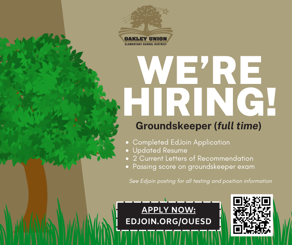 we're hiring groundskeeper