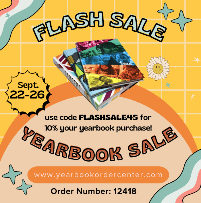 Yearbook Flash Sale September 22 thru September 26, 2025