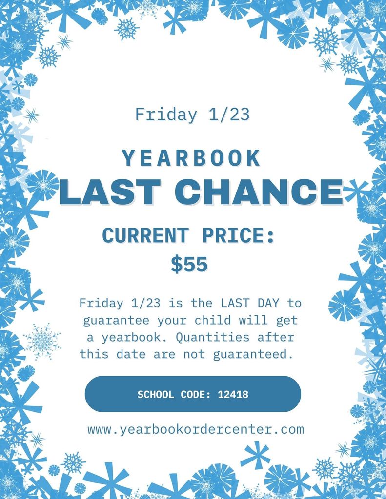 Last Chance to Order the Yearbook