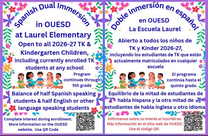 2026/2027 Spanish Dual Immersion Program / Doble Inmersion en espanol