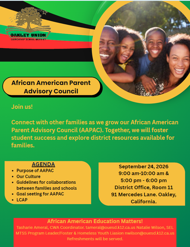 African American Parent Advisory Council Meeting