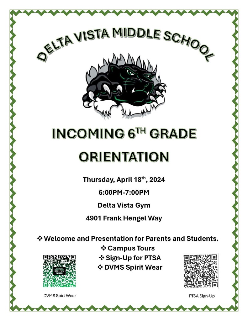 6th Grade Orientation Flyer
