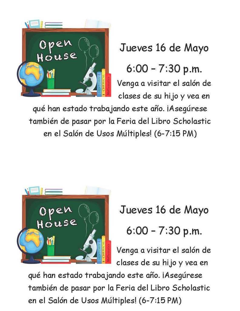 Spanish Open House Flyer