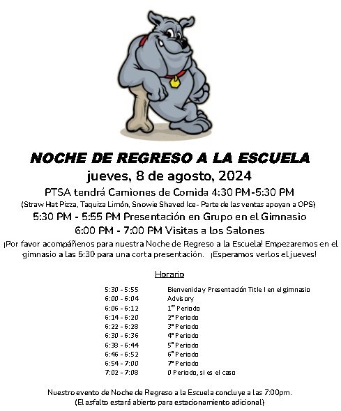 Back to School- Spanish