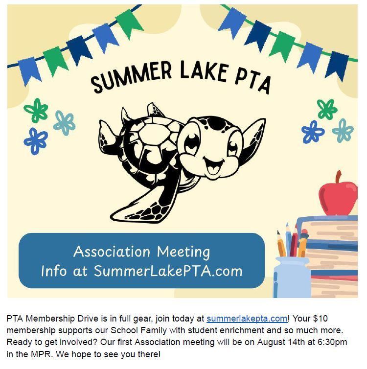 August PTA Mtg
