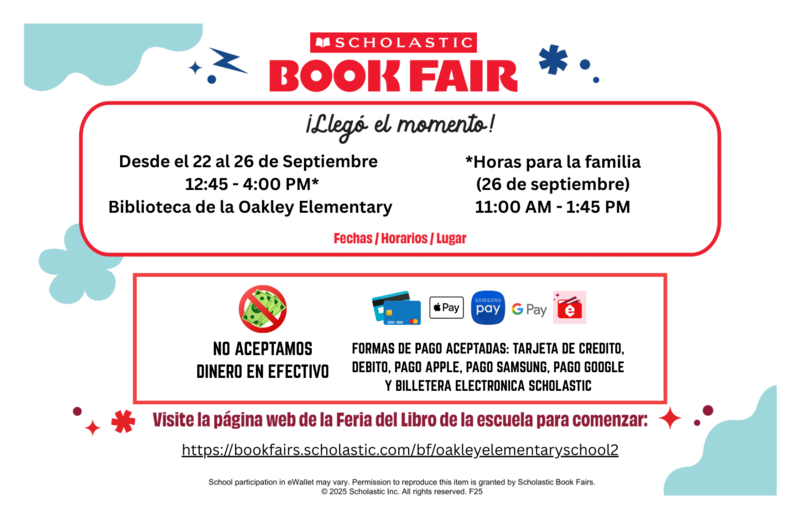 Book Fair Sep 22 - 26