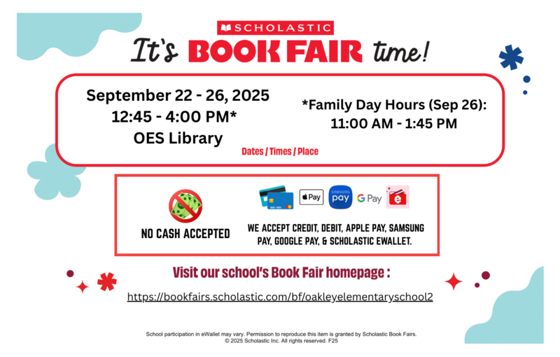 Book Fair Sep 22 - 26