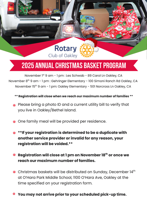 Christmas Basket Program Flyer