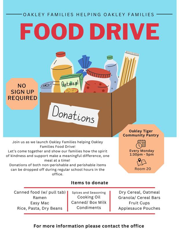 Food Drive flyer