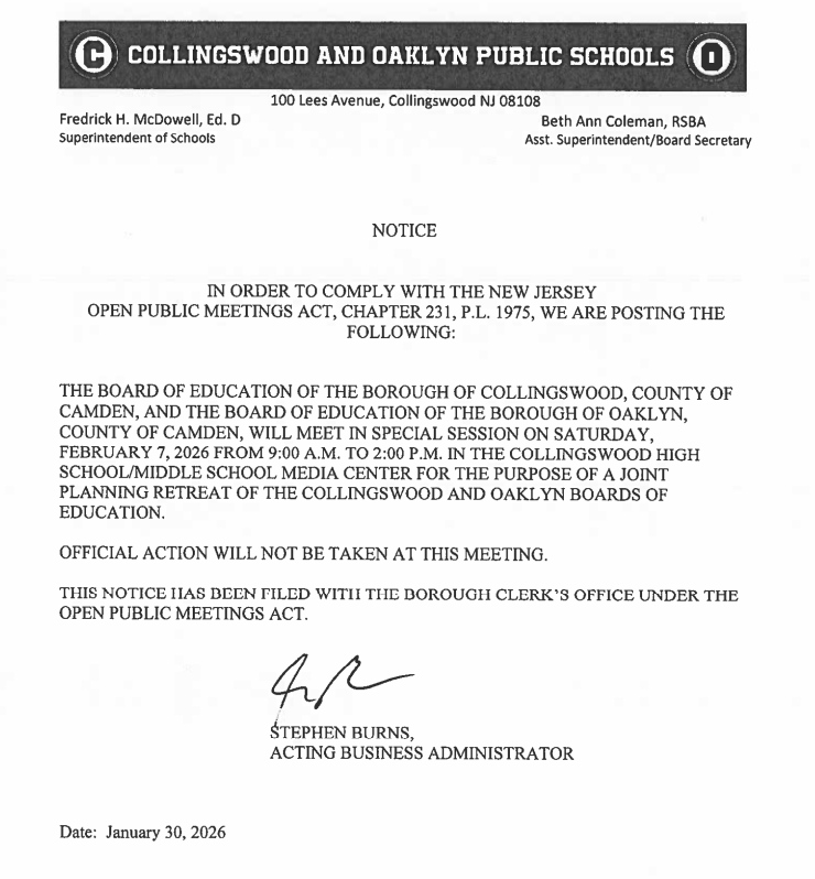 Colls and OPS board retreat Feb 7th