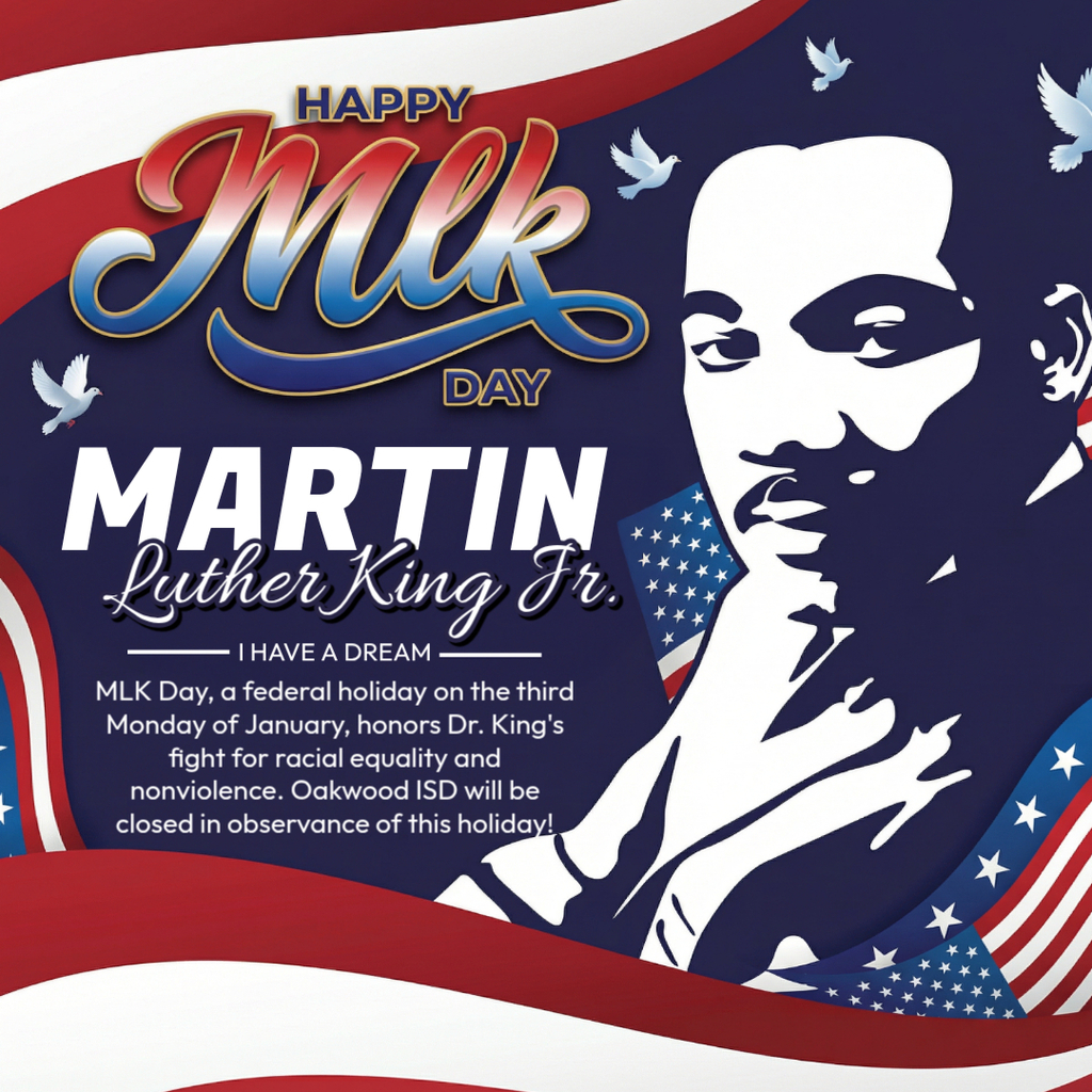 January 19, 2026 Oakwood ISD will be closed.