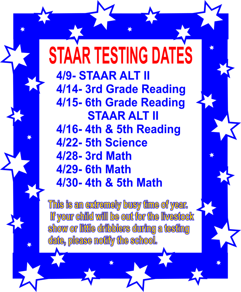 Staar Dates