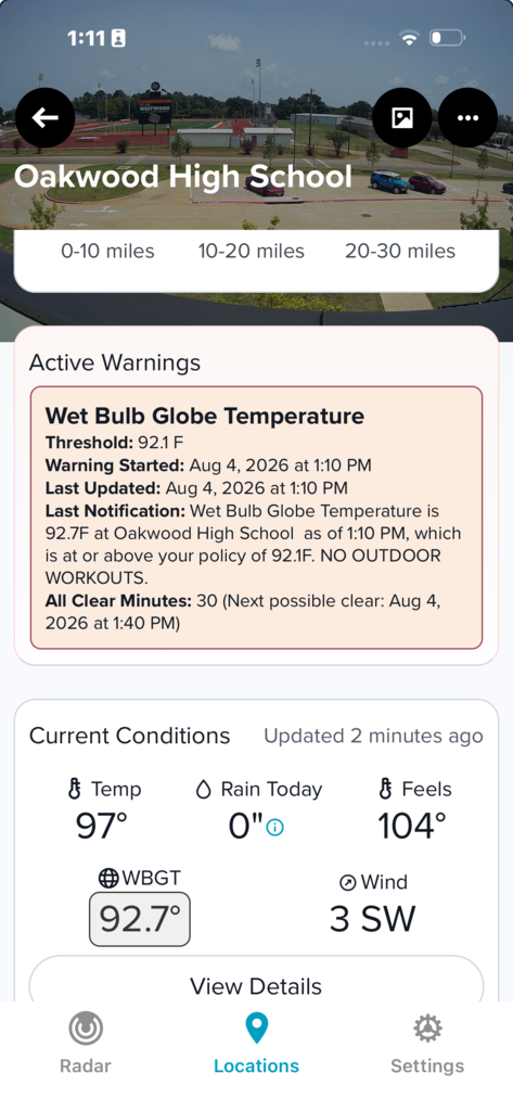 Wet Bulb reading!