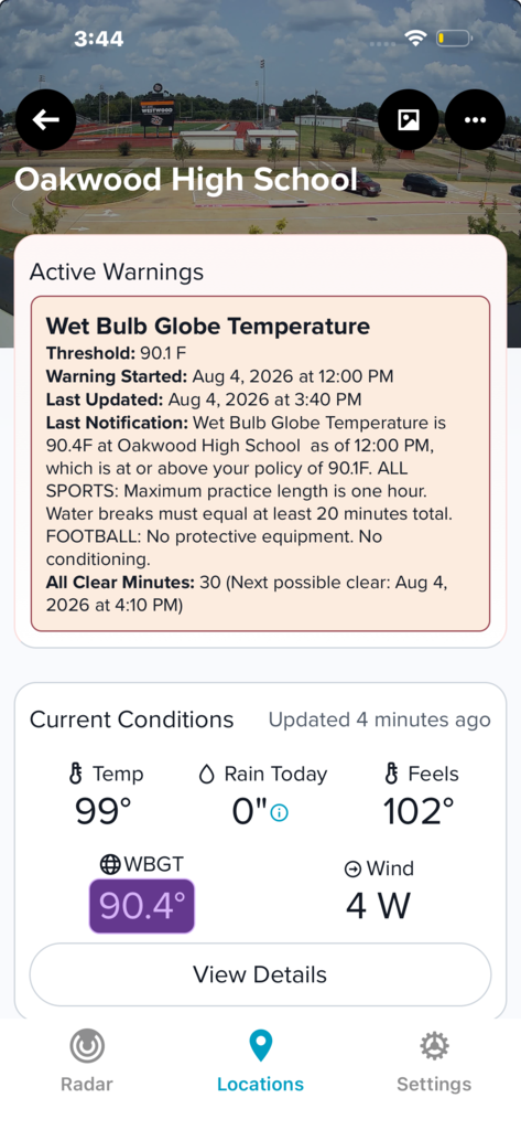Wet bulb reading
