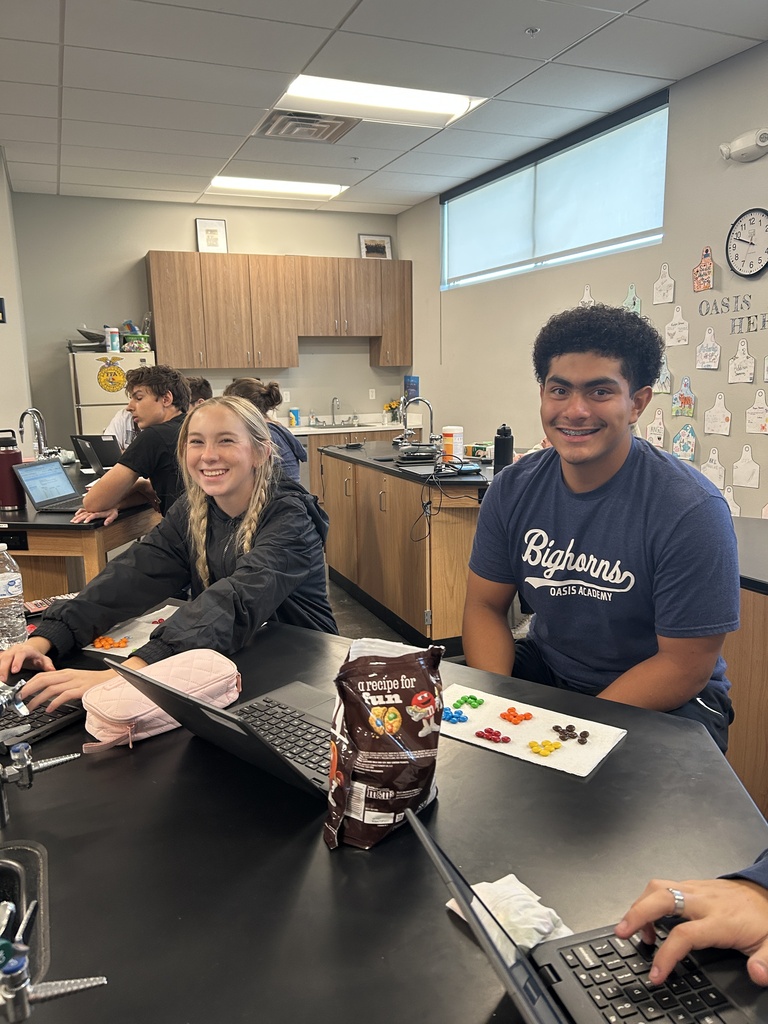 Kids doing A scince lab with candy