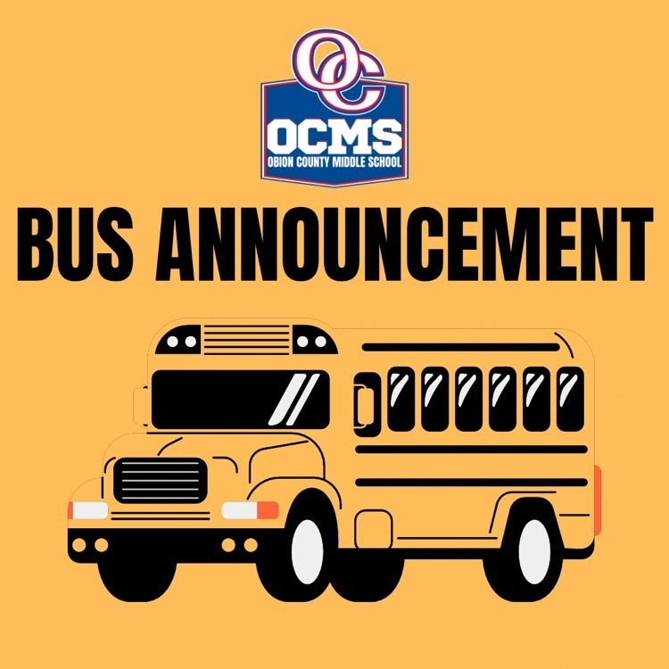bus announcement flyer with a bus on it
