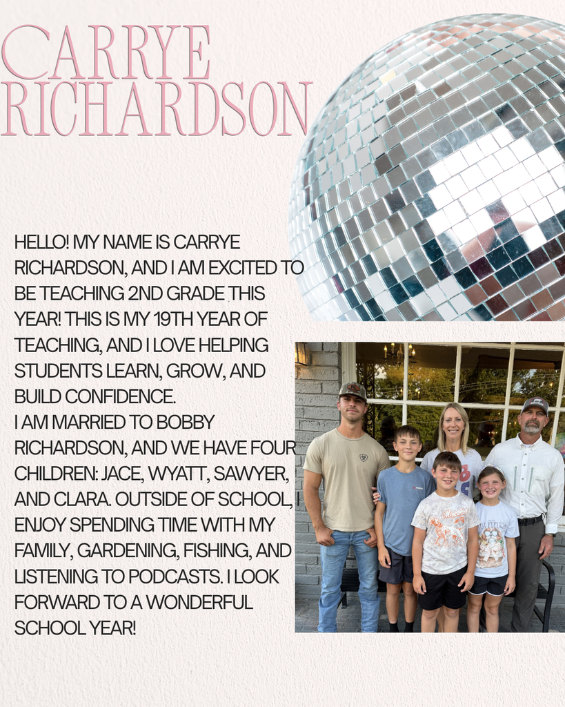 Carrye Richardson Info Page