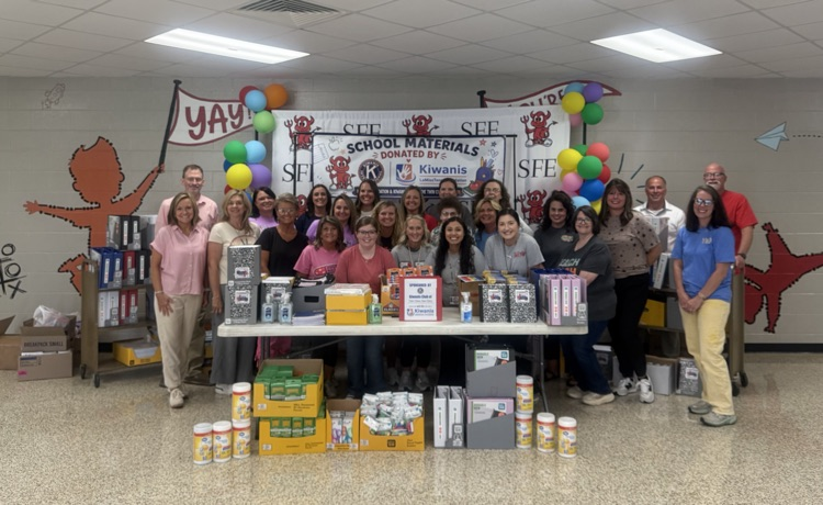Group of SFE teacher with donated supplies