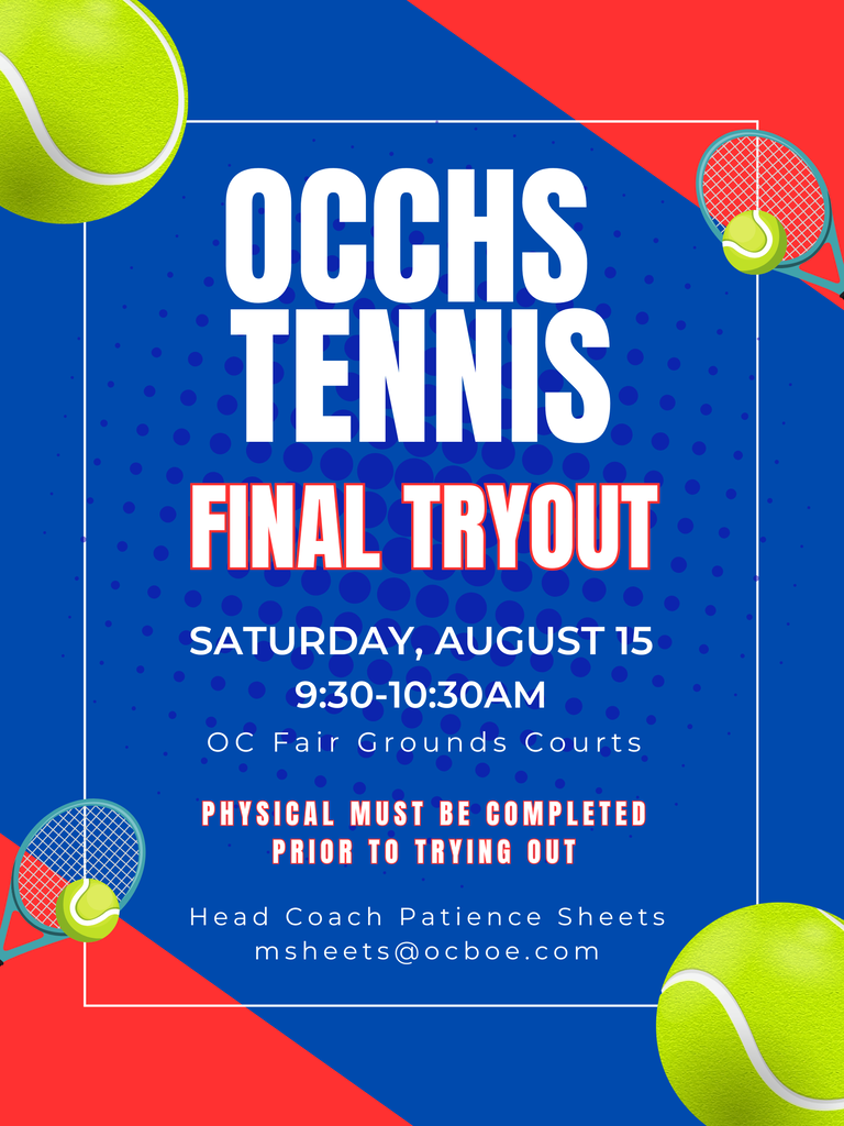 Flyer containing tryouts information