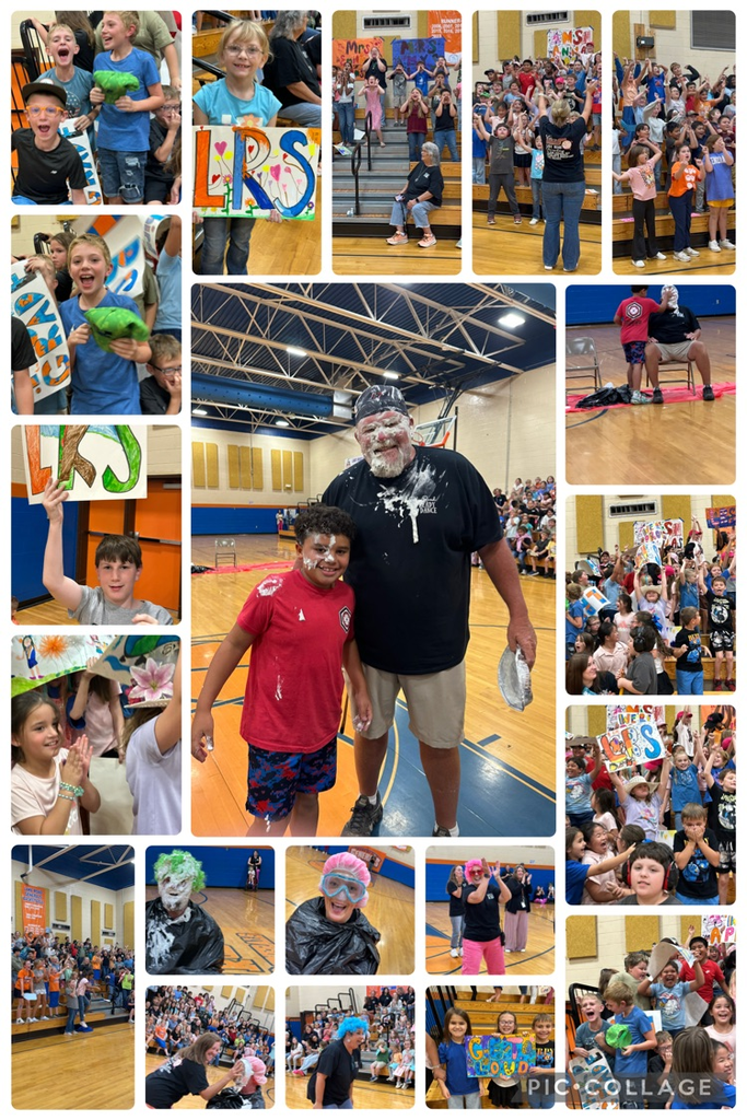 collage of photos of students at the first Lake Road pep rally of the school year 