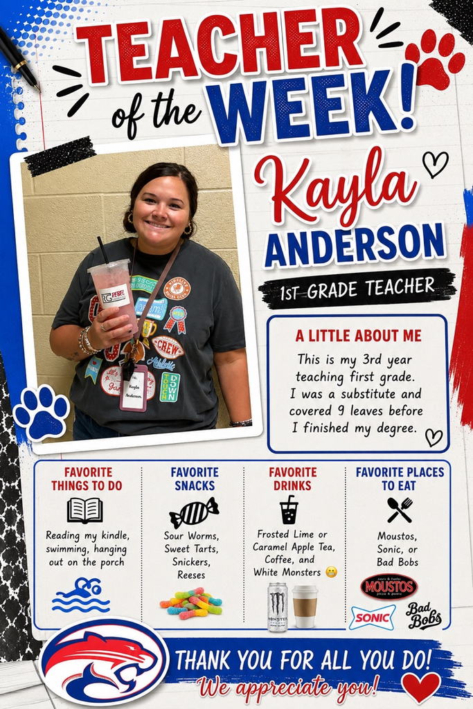 teacher of the week Kayla