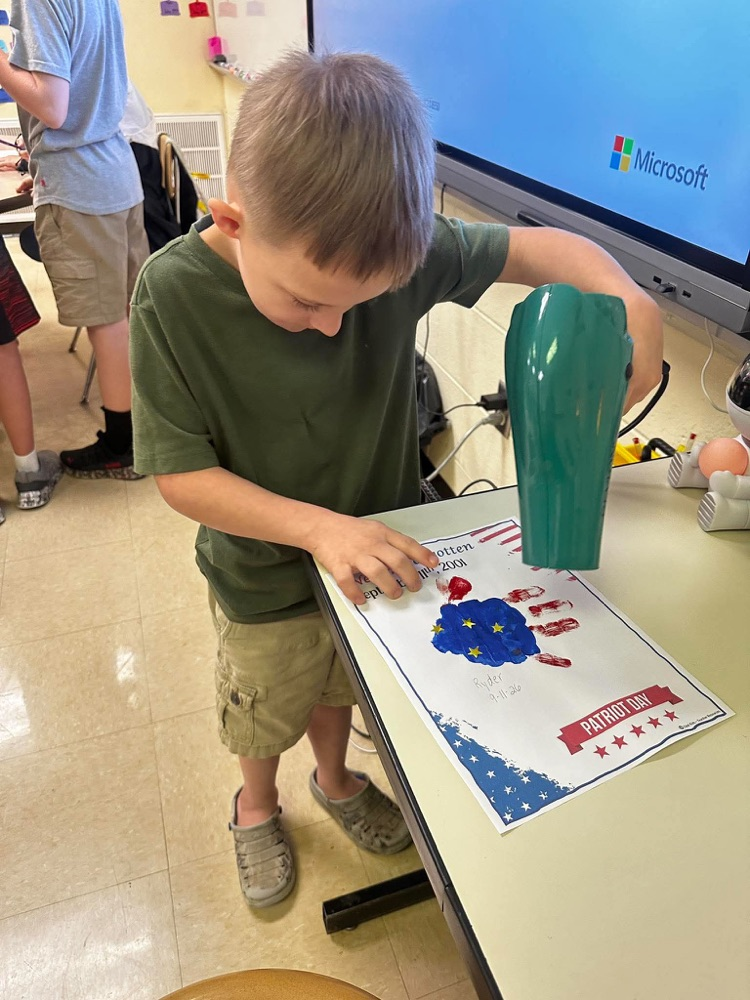 blow drying painted activity