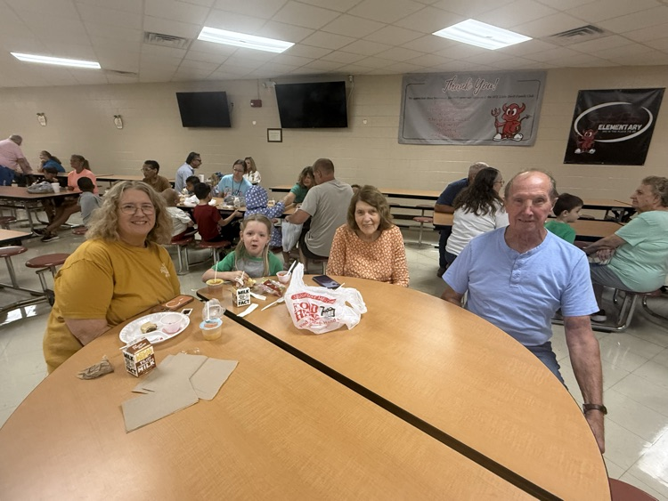 smiles at the Grandparents Day breakfast