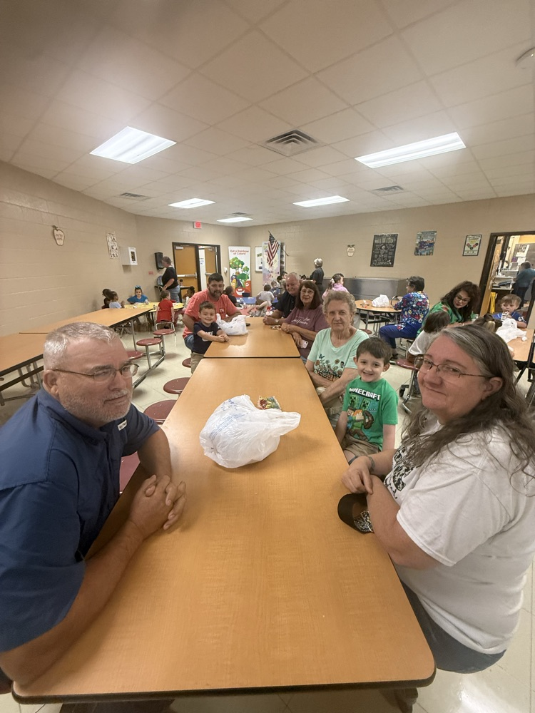 smiles at the Grandparents Day breakfast