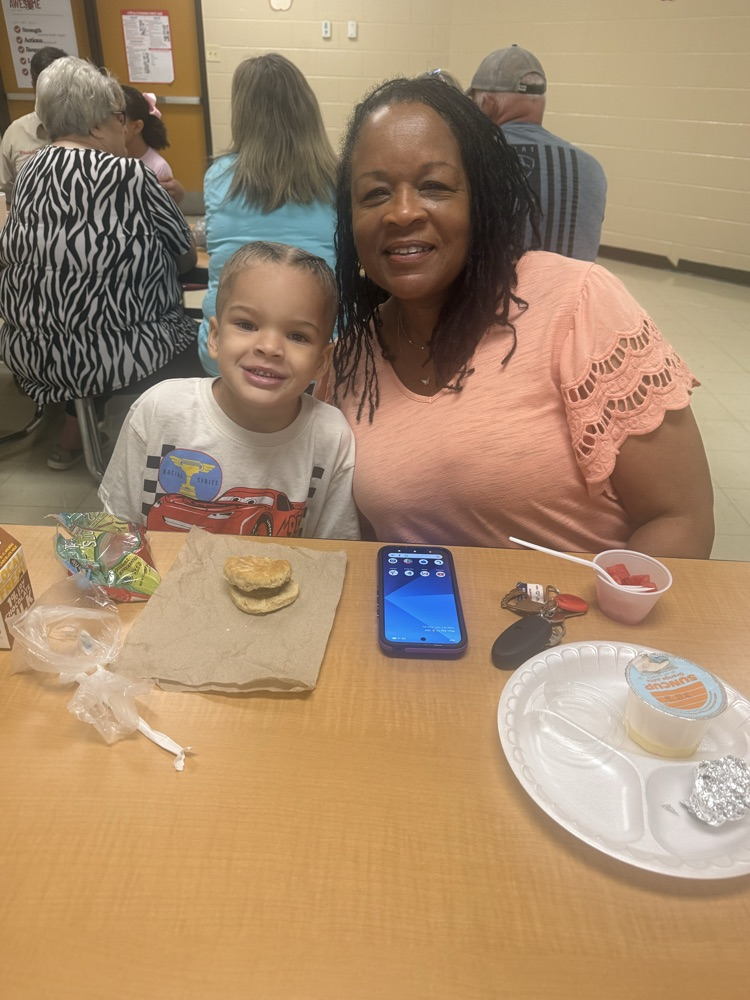 smiles at the Grandparents Day breakfast