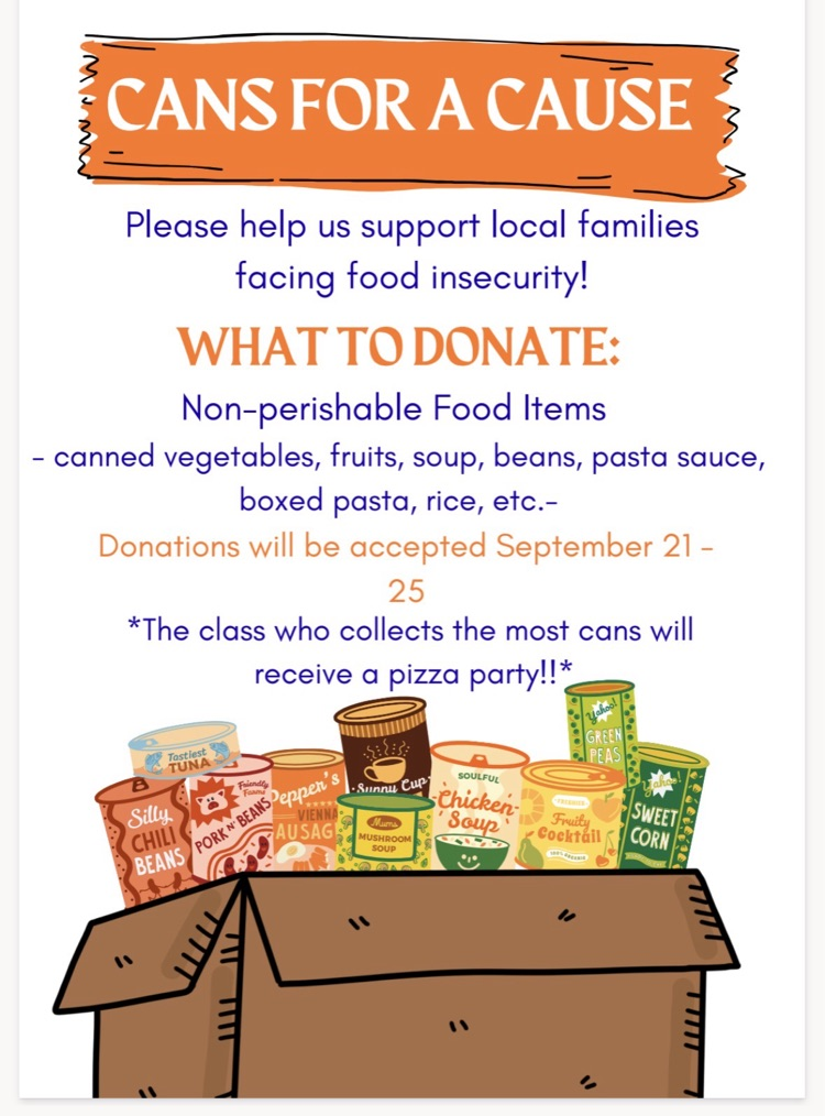 flyer with information about a food drive 