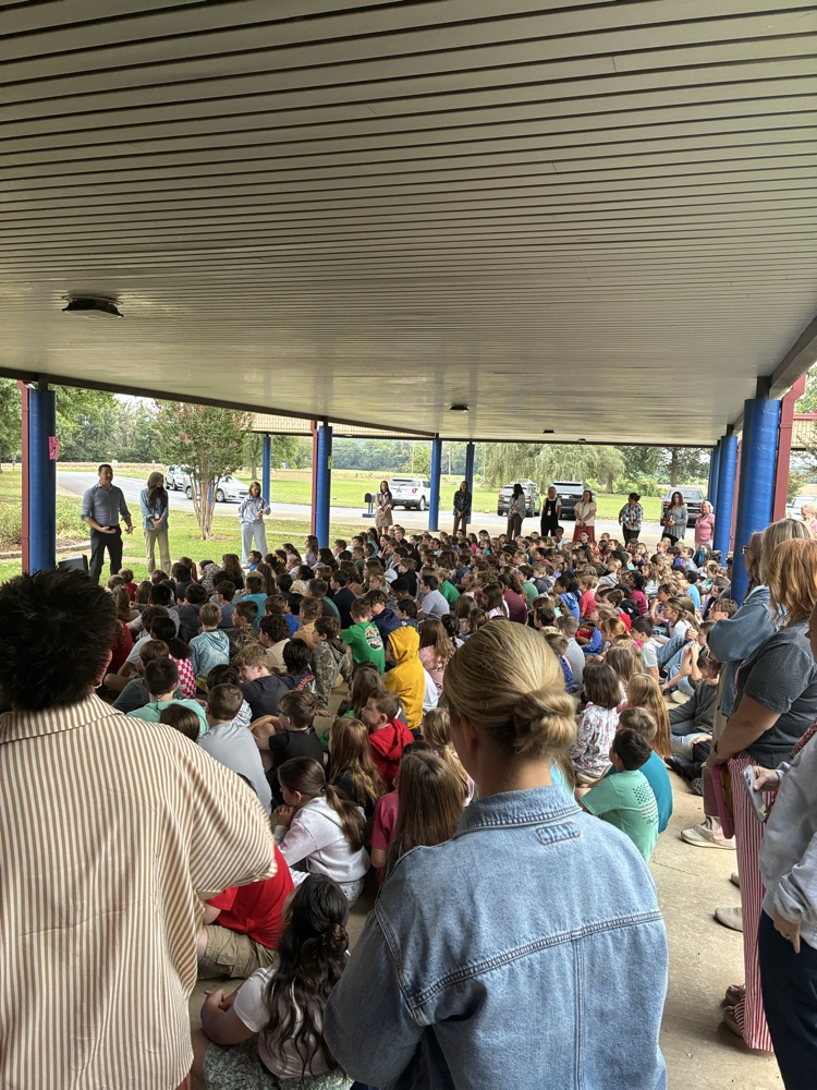 students sitting in a crowd