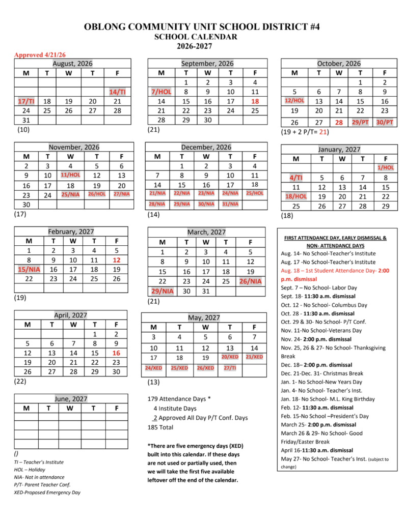 calendar
