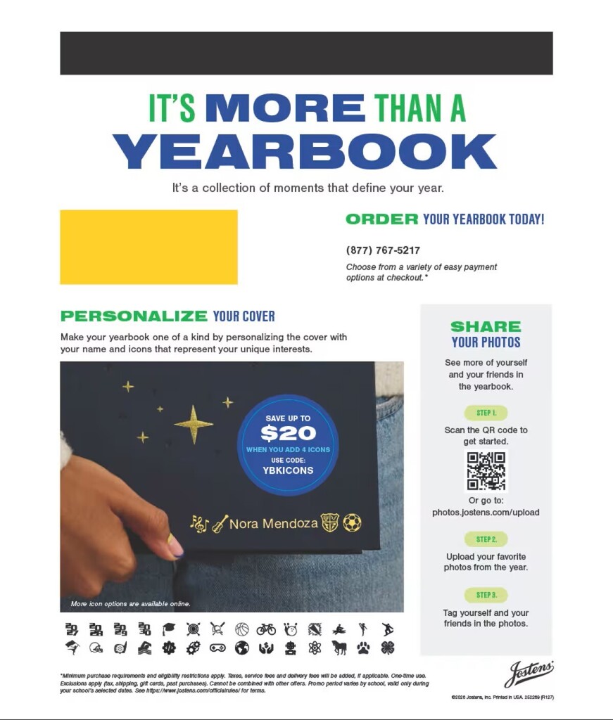 Back to School Yearbook Offer! Save $20! Offer valid until Oct. 2, 2026