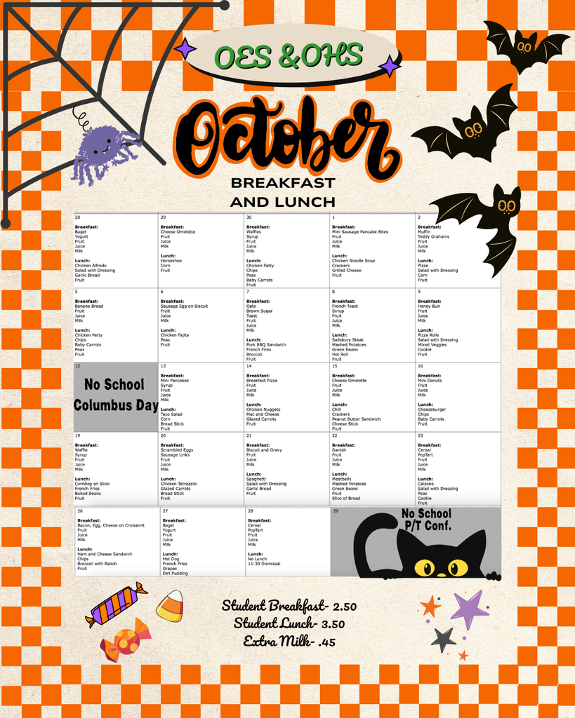 oct menu