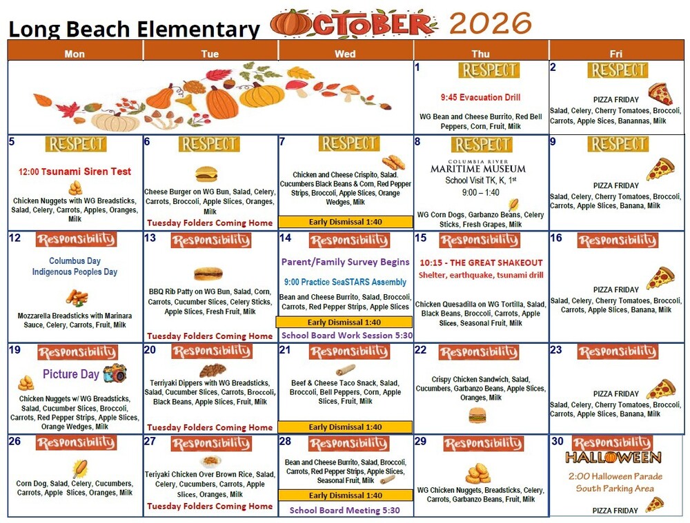 October Calendar