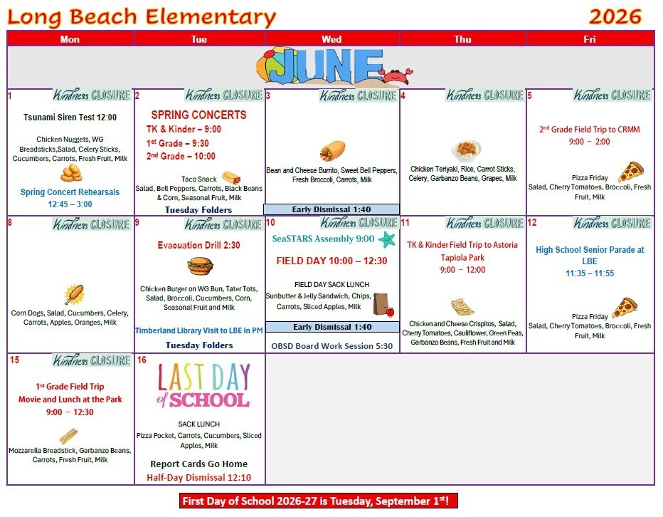 June Calendar