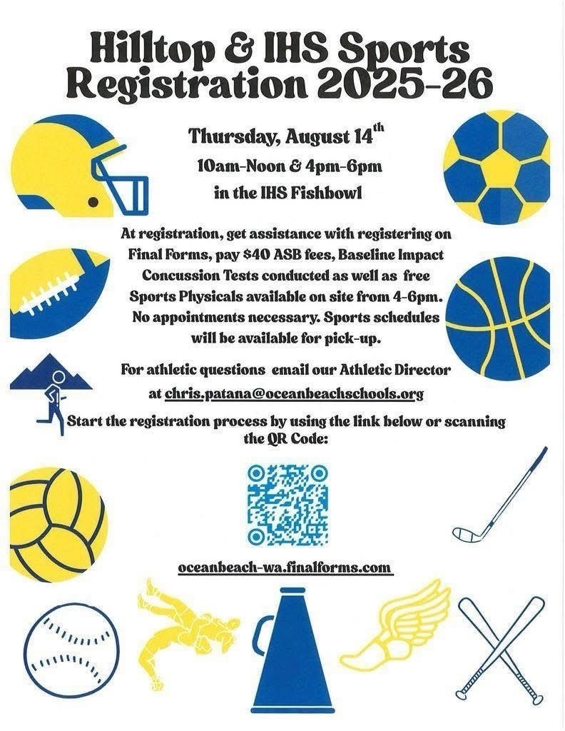 Hilltop & IHS Sports Registration Flyer