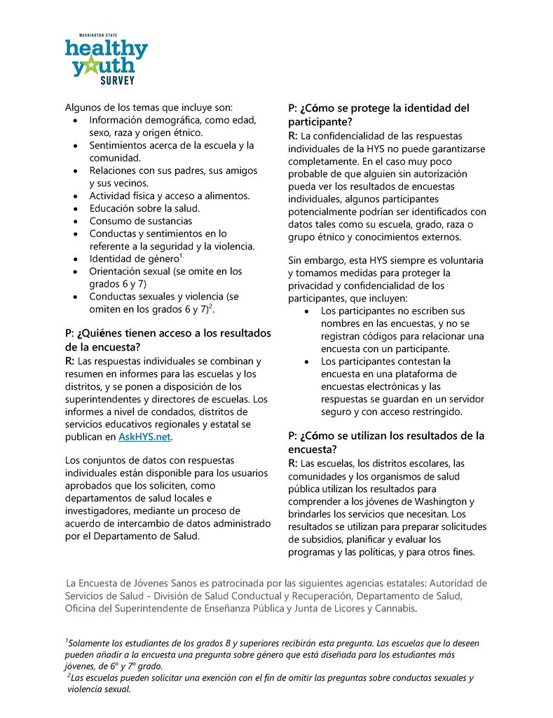 Healthy Youth Survey - page 2