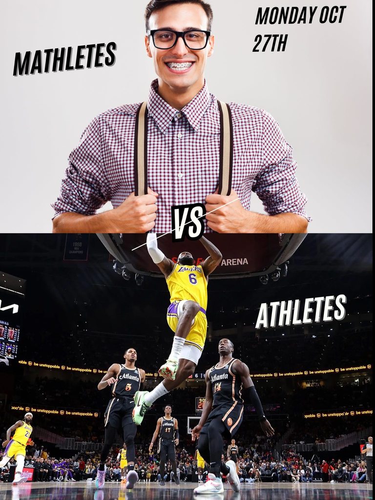 🎓 MONDAY: Mathletes vs. Athletes! 🤓🏀🏈