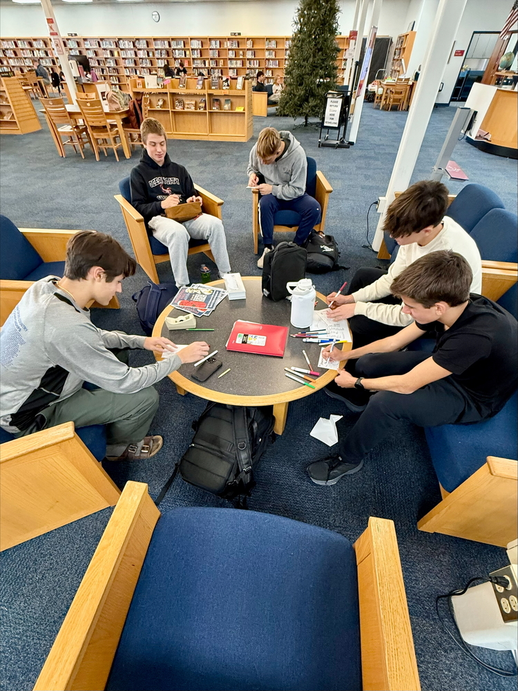 Ocean City students create holiday cards with heartfelt messages for local veterans.