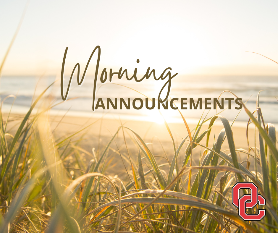 Morning Announcement