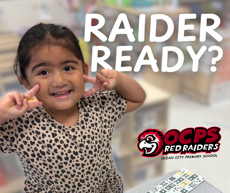 Raider ready with student smiling 