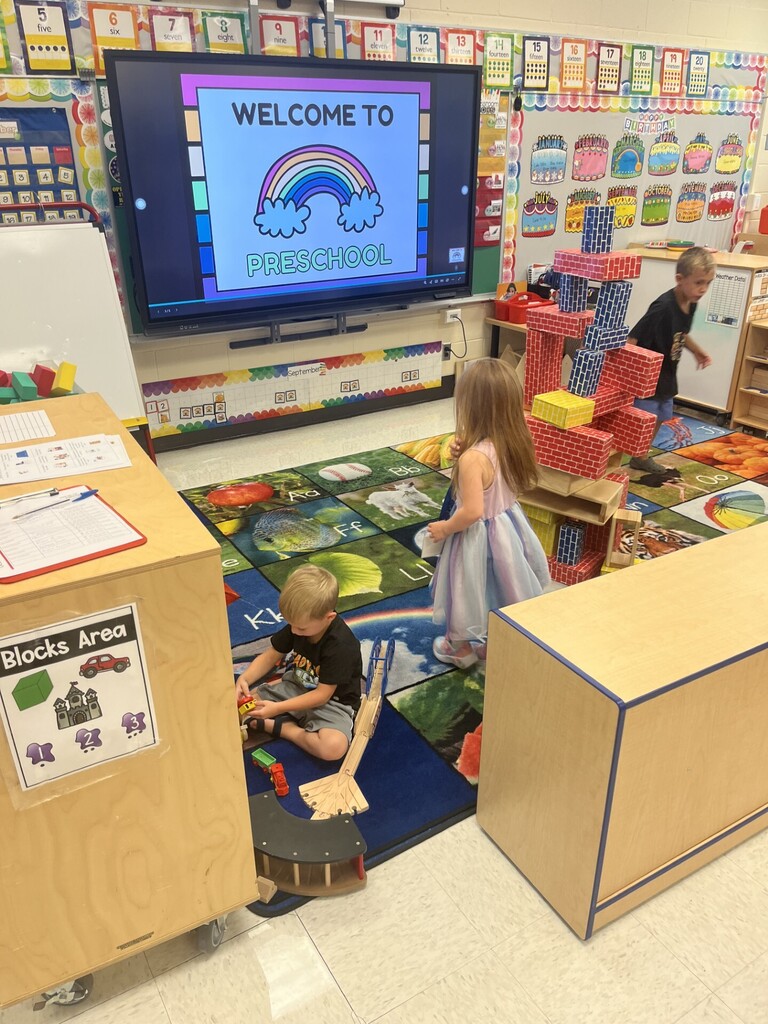 preschool students playing