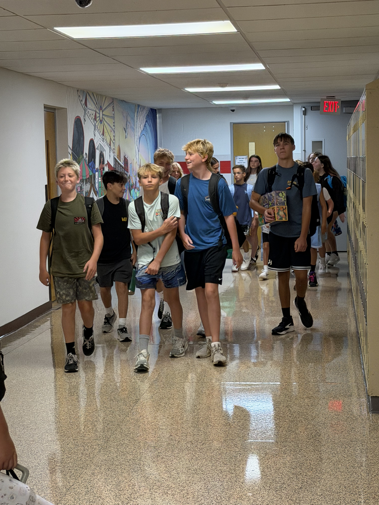 students walking in the hallways