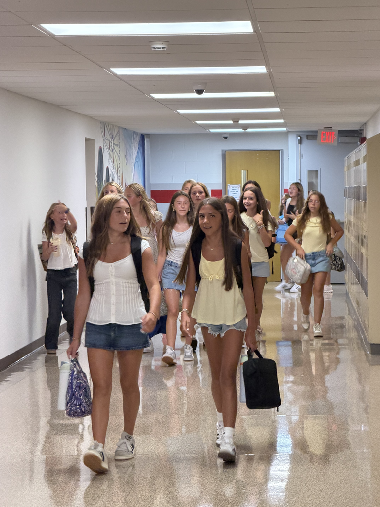 students walking in the hallways
