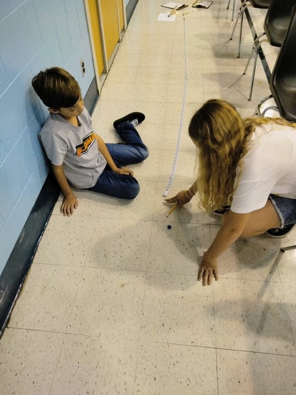 Sixth Graders Doing a Catapult Science Project