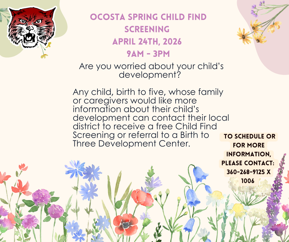 Spring Child Find Screening Flyer
